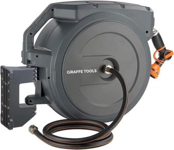 Giraffe Tools Retractable Garden Hose Reel Auto Rewind Wall Mount 5/8" 95FT