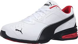PUMA Mens Tazon 6 Cross Trainer, White Black Silver, 8