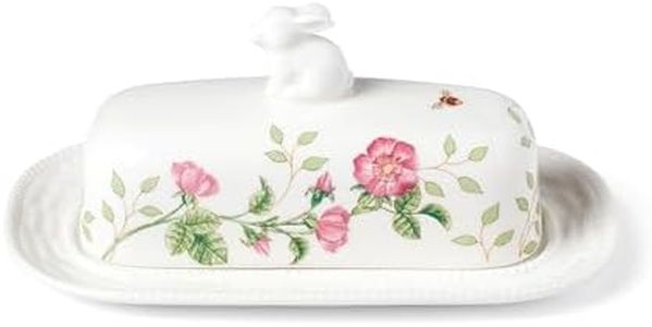 Lenox 893455 Butterfly Meadow Bunny Covered Butter Dish