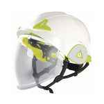 Delta Plus Onyx2 Twin Shell Safety Helmet Hard Hat Integral Visor ARC Flash,White,53 - 63 centimeters