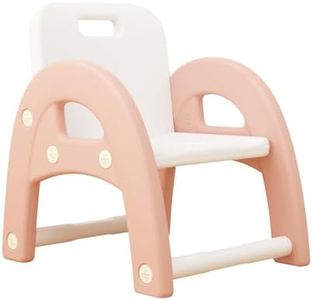 Kids Chairs, Child Back Chair, Toddler Activity Plastic Chair, Backrest Small Chair, Durable Chair for Kids Indoor or Outdoor Use, Activity Center Outside Toys Chairs (Pink)