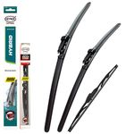 Heyner Wiper Blades Fits: Nissan Qashqai 2007-2013 Hybrid Full Set Wipers HH2415PT12HRC