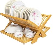 Totally Bamboo Eco Collapsible Dish Drying Rack, Natural Bamboo