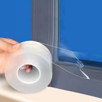 wordmouk Window Weather Sealing Tape 2inchx32.8ft Waterproof Window Draft Isolation Sealing Film Tape Weather Seal Tape for Door Draft Stopper Adhesive Tape No Residue, Window Sealant Tape for Winter