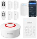 GRSICO Wireless Home Alarm System 9-Piece Kit, WiFi Alarm System for Home Security with Phone APP Alert (Alarm Siren, Keypad, Remote, Motion, and Door Sensors) for Home, Apartment, Work with Alexa