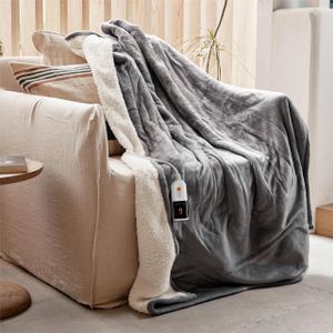 GOTCOZY Heated Blanket – Grey Electric Throw