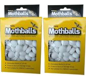 2 X Moth Balls - Original Old Fashioned Effective Moth Repellent for Closets, Drawers, and Cabinets -Anti-Insect Protection for Wardrobes, Storage Boxes, and Garden Care 100% Result