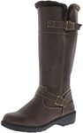 WEATHERPROOF Women's Bella Insulated Tall Snow Winter Boots with Zipper, Brown, 8 US