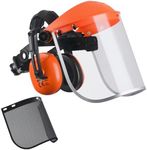 GUARDLEAD Mesh Visor Ear Muff Combination For Grass trimmer & Brush cutter Adjustable 2 in 1 Face Shield
