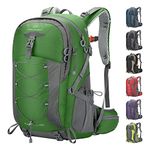 Maelstrom Hiking Backpack Men,Camping Backpack,Waterproof Hiking Daypacks with Rain Cover,40L Lightweight Backpack Men Women for Hiking,Camping,Climbing,Cycling,Outdoor Sport,Green