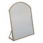 Creative Co-Op Arched Metal Framed Standing Mirror, Brass