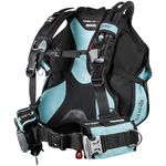 Mares Magellan HD BCD - Unisex Versatile Lightweight Foldable Backmounted Scuba Diving Jacket BCD, Black/Aqua, Small