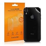 kwmobile Set of 3X Back Covers Compatible with Apple iPhone XR - Back Screen Protector Pack Transparent Protective Films