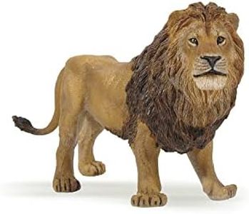 Papo - Figurine animaux - Lion, Souverain de la Savane, jouet pour Enfants, Voyage dans l'Écosystème Africain, Roi des Animaux dans la Savane dès 3 Ans