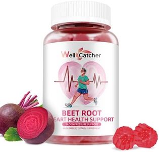 Beet Root Gummies - Beets Chewables for Heart & Circulation Support Nitric Oxide Energy Boost, Sugar Free Beet Gummies Supplement for Blood Pressure with Vitamin C D B12 Grapeseed Coenzyme Q10 60ct