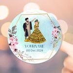 Yellow Nuts Personalized Wedding Thank You Stickers for Return Gift 2 Inch 60 Pcs Mehendi Marriage Anniversary Functions Presents Favors Tags