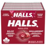 Halls Cherry Cough Drops 9 count, 20 Packs