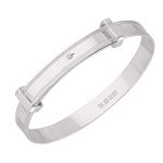 Sterling Silver Diamond Expander Bangle Childs 2.213cm Internal Diameter