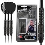 Target Darts Phil Taylor Power Storm Black 24G Brass Steel Tip Darts Set