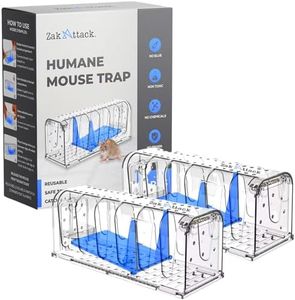 Zakattack, The Original, Humane Mouse Trap | Proudly Canadian from Montreal | Mouse Traps Indoor for Home, Safe for Kids and Pets, Catch and Release, for Small Mice and Rodents, 2 Pack (Blue)