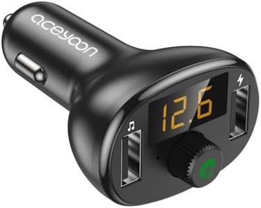 aceyoon Car Charger USB C Car Adapter with Voltage Display, Dual PD 3.0 & QC 3.0 Car Phone Charger Cigarette Lighter USB Charger Adapter Fast Charging for iPhone,Samsung,iPad & Phone Tablets