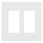 Lutron MAIN-24000 White Claro 2 Gang Decorator Wallplate (24 Pack) | CW-2-WH, 24 Count