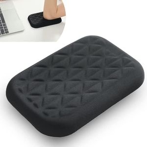 LargeLeaf Ergonomic Wrist & Elbow Rest Pad for Desk with Memory Foam & Non-Slip Base, Relieve Elbow Pain Armrest Wrist Support (6.3 * 4.3 inch, Black, 1pcs)