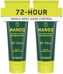 Mando Whole Body Deodorant For Men - Invisible Cream - 72 Hour Odor Control - Aluminum Free, Baking Soda Free, Skin Safe - 3 ounce (Pack of 2) - Mt Fuji