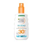 Garnier Ambre Solaire Sun Cream Spray, Invisible Protect Sun Protection Spray SPF30, Invisible Finish, High Protection, Water Resistant, Fast Absorbing, Non-Greasy, 150ml