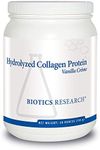 Biotics Reseach HYDROLYZED Collagen Protein Vanilla CRÈME Dairy-Free Collagen Protein Powder from Bone Broth, 21g Protein, Non-GMO, Gluten Free, Easily Digested, Delicious Vanilla Crème Flavor. 28 oz