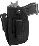 Bursport Concealed Carry Gun Holster with Mag Pouch Fits Handgun with Laser Light Mounted IWB OWB Ambidextrous Use by Convertible Clip