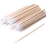 ZHIYE Cotton Buds, 400 pcs Cotton Swab, for Eyebrow Tattoo Beauty Make-up Color Nail Seam Dedicated Dirty Picking, Wood Handle Small Pointed Tip Head