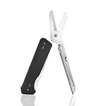 ROXON S501U Folding Pocket Scissors and replaceable Knife blade with belt clip, 2 in 1 Multi-tool for Outdoors, Camping, Hiking, Survival, Rescue, Hunting, Durable & Lightweight EDC