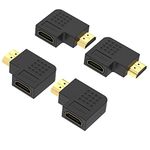 VCE HDMI 90 and 270 Degree Adapter 2 Pairs/ 4 PCS, Right Angle HDMI Connector Male to Female for 4K & 3D, Wall Mounted TV/Laptop/Roku Stick