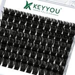 Lash Clusters 96 Pcs Cluster Lashes D Curl 8-16MIX DIY Lash Extensions Eyelash Clusters,KEYYOU Volume Wispy Individual Lashes Soft&Comfortable Easy DIY at Home(Y02,D-8-16MIX)