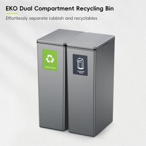 EKO Morandi 40L Twin Kitchen Bin – Dual Compartment Waste Recycling