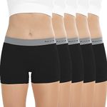 R RUXIA Women's Boyshorts Underwear Seamless Boy Shorts Panties Soft Stretch Boxer Briefs 5 Packs(Regular & Plus Size), B2203ml-1, 3XL