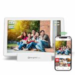 Avyona 10.1" Smart WiFi Digital Photo Frame | 3000mAh Battery | 32GB Storage | HD IPS Touchscreen | Frameo App for Instant Sharing Photo & Video | Auto-Rotate, Frost White
