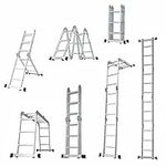 12.5FT Folding Ladder, 7 in 1 Multi