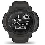 Garmin Instinct 2, Rugged GPS Smartwatch, Built-in Sports Apps and Health Monitoring, Ultratough Design Features, Graphite