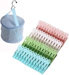 48 Pack Plastic Clothes Pins Heavy Duty Outdoor for Hanging Clothes, Colored Clothespins Clips with Springs Clothes Drying Line Pegs with Mesh Clothes pin Bag，Crafts Picture Clips Food Package Clips