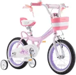 RoyalBaby Kids Girls Bike Bicycle with Basket Training Wheels 12 Inch Jenny Pink