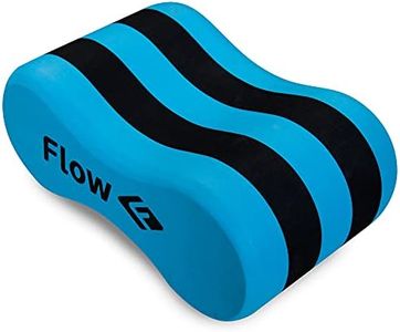 Flow Swim Gear Training Pull Buoy - Pull Float for Pool Lap Swimming in Adult and Junior Sizes (Blue/Black, Junior)