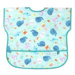 Bumkins Junior Bib, Short Sleeve Toddler Bib, Smock for Kids 1-3 Years, Waterproof Fabric ââ‚¬â€œ Ocean Life