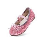 DREAM PAIRS Girl's Ballet Flats Mary Jane Ballerina Flat Shoes Belle_01-1,Pink-New,Size 7 UK Child/8 US Toddler