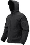 TACVASEN Men's Tactical Fleece Jacket (Large,Black)