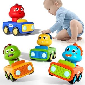 ALASOU Dinosaur Car Baby Toys for 1 2 Year Old Boy|First Birthday Gifts for Toddler Toys Age 1-2|1 2 Year Old Boy Birthday Gift for Infant Toddlers