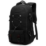 Travel Backpack, 45L Hiking Backpacks Water Resistant Multi-functional Trekking Rucksack Travel Laptop Backpack Mens Fits 17.3 Inch Computer for Camping Climbing Cycling, Black