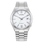 Citizen Stainless Steel Mens Automatic Gents Analog Watch - Tsuyosa Collection - Nj0150-81A, Dial-Color:White, Band Color:Silver