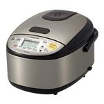 Zojirushi NS-LGC05XB 3 Cups Rice Cooker and Warmer (Stainless Black).